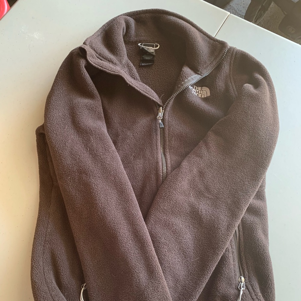 Brown fleece NorthFace jacket